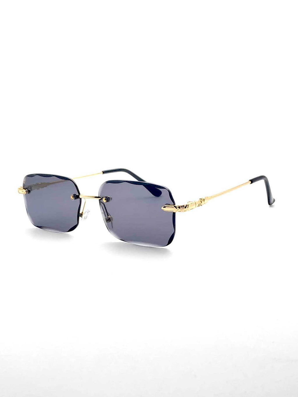 Lunette noir doré taillé