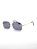Lunette noir doré taillé