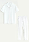 Ensemble été blanc lin