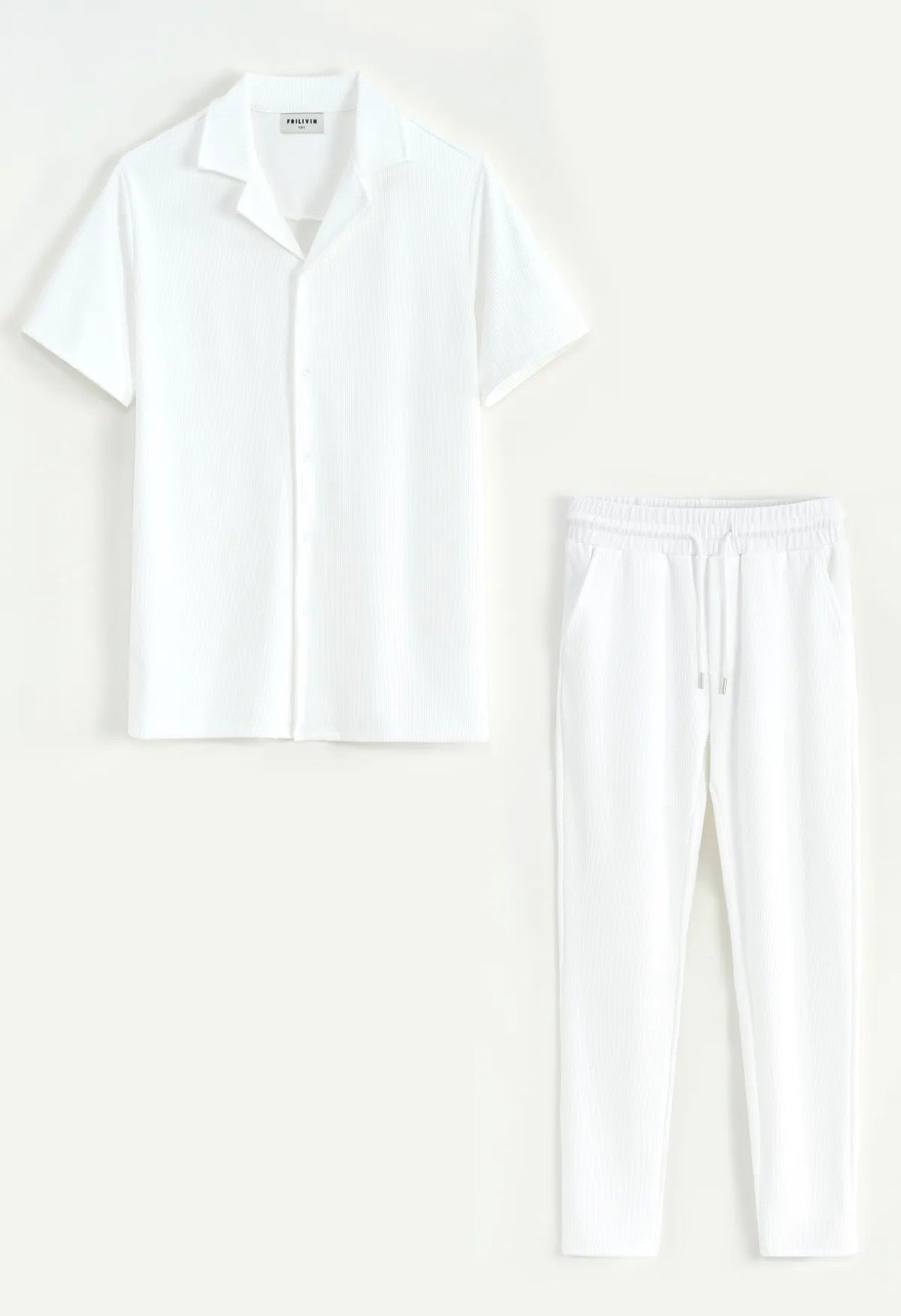 Ensemble été blanc lin