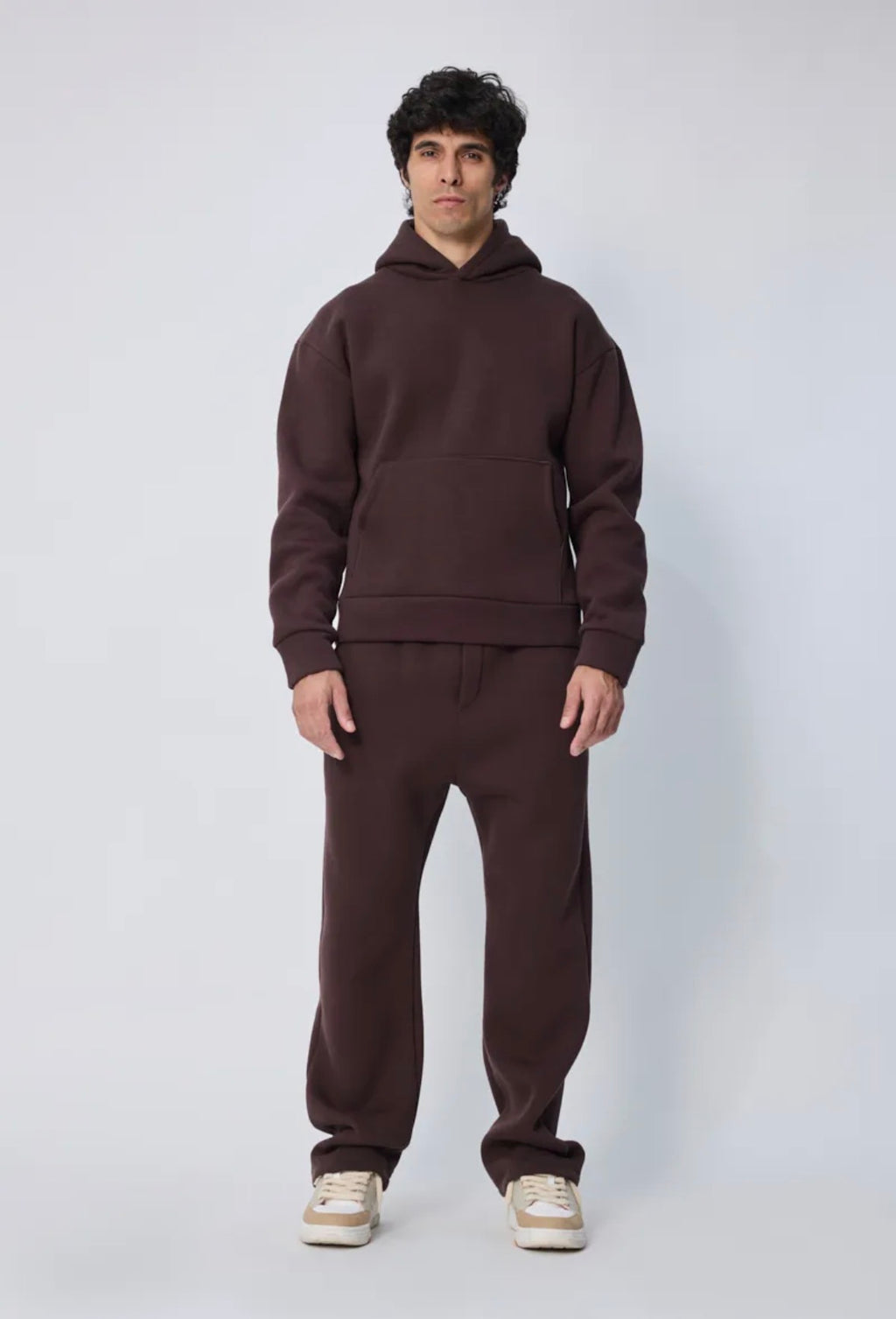 Ensemble oversize marron