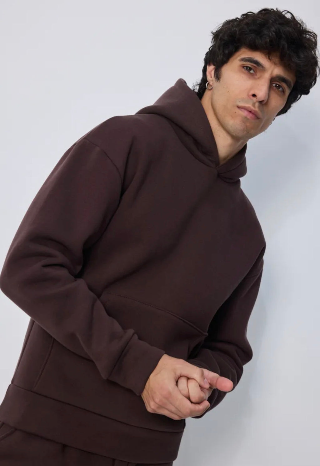 Ensemble oversize marron