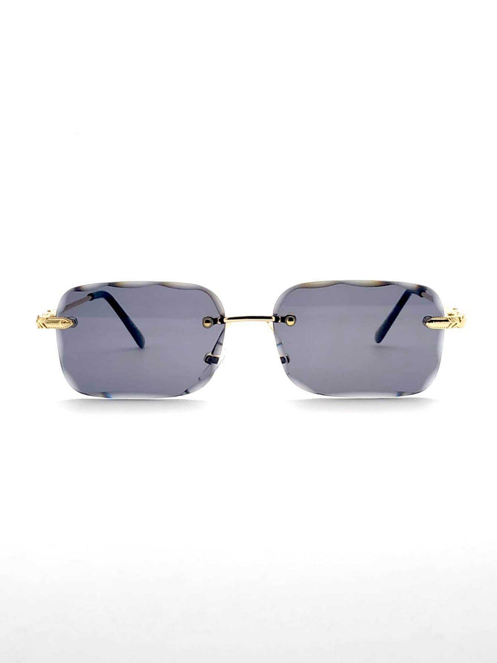 Lunette noir doré taillé