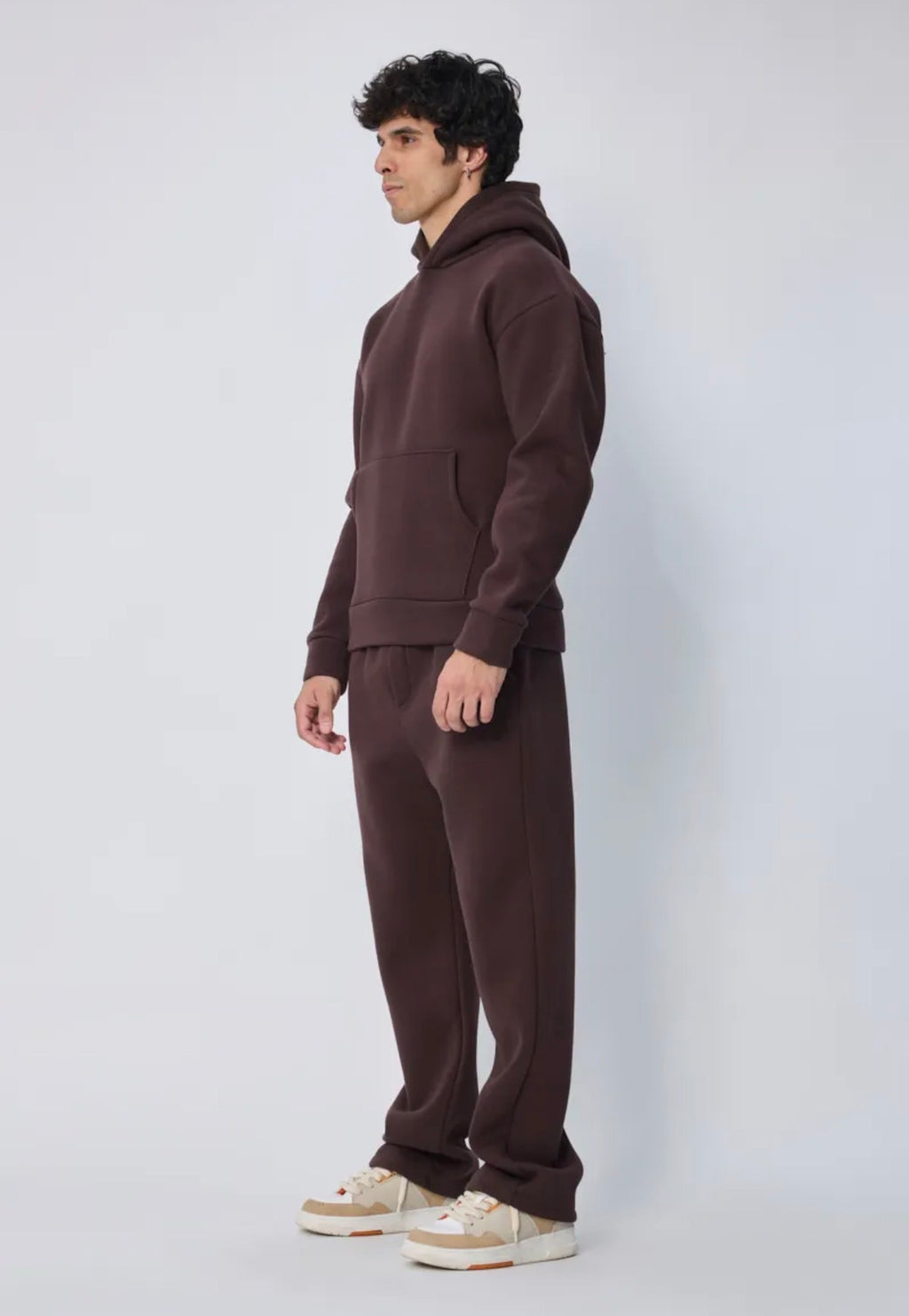 Ensemble oversize marron