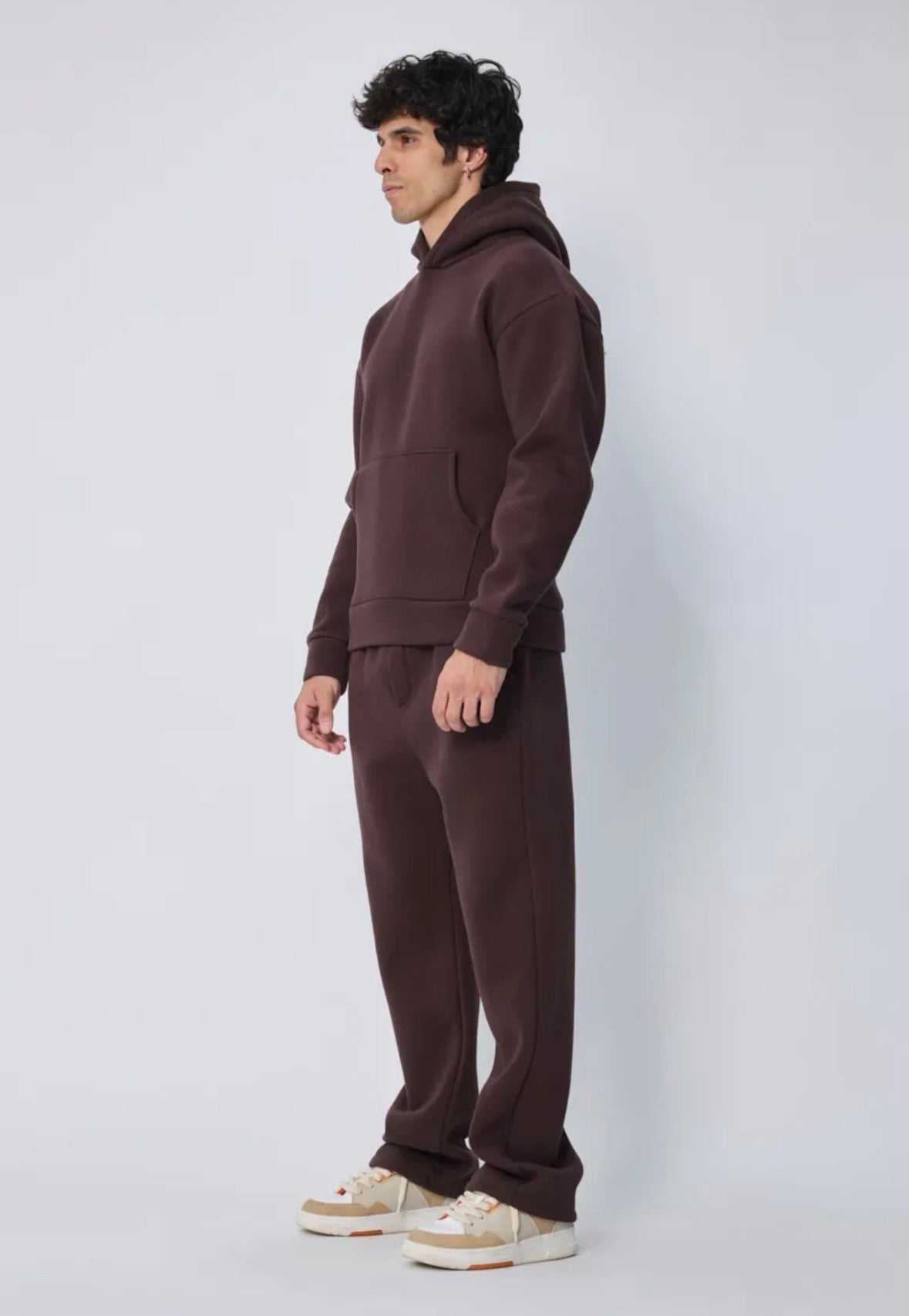 Ensemble oversize marron