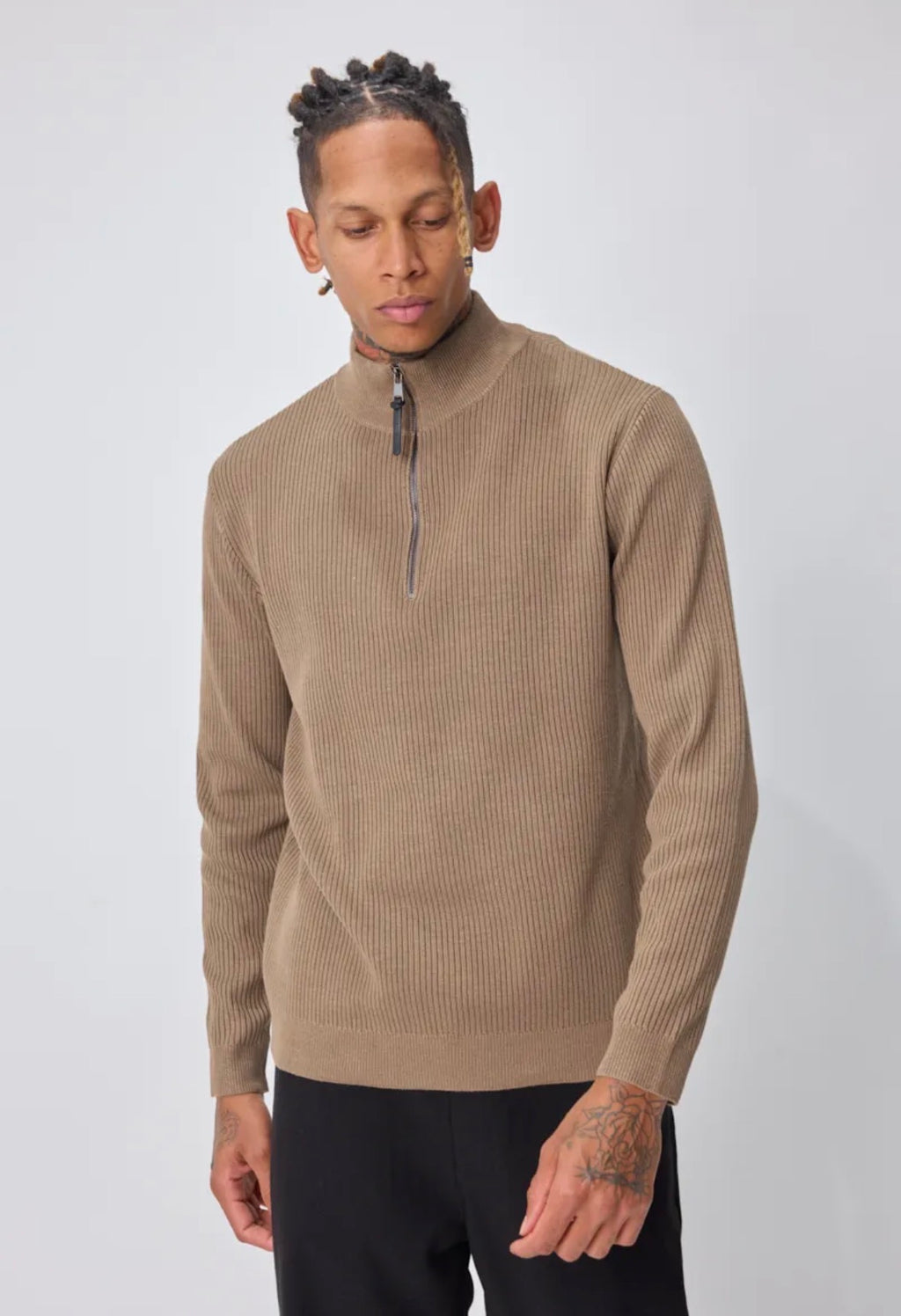 Pull camionneur marron