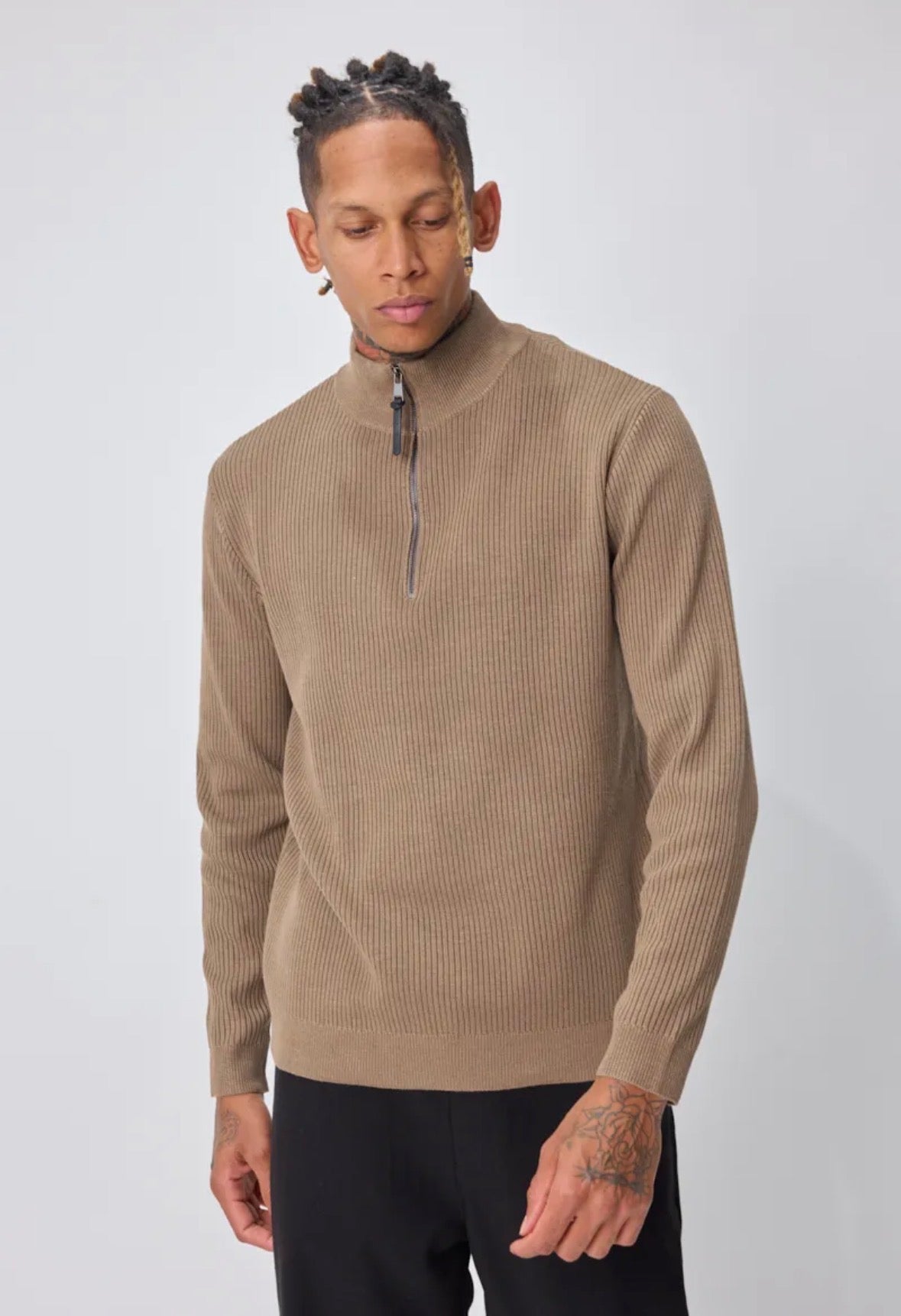 Pull camionneur marron
