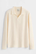 Pull col ouvert beige