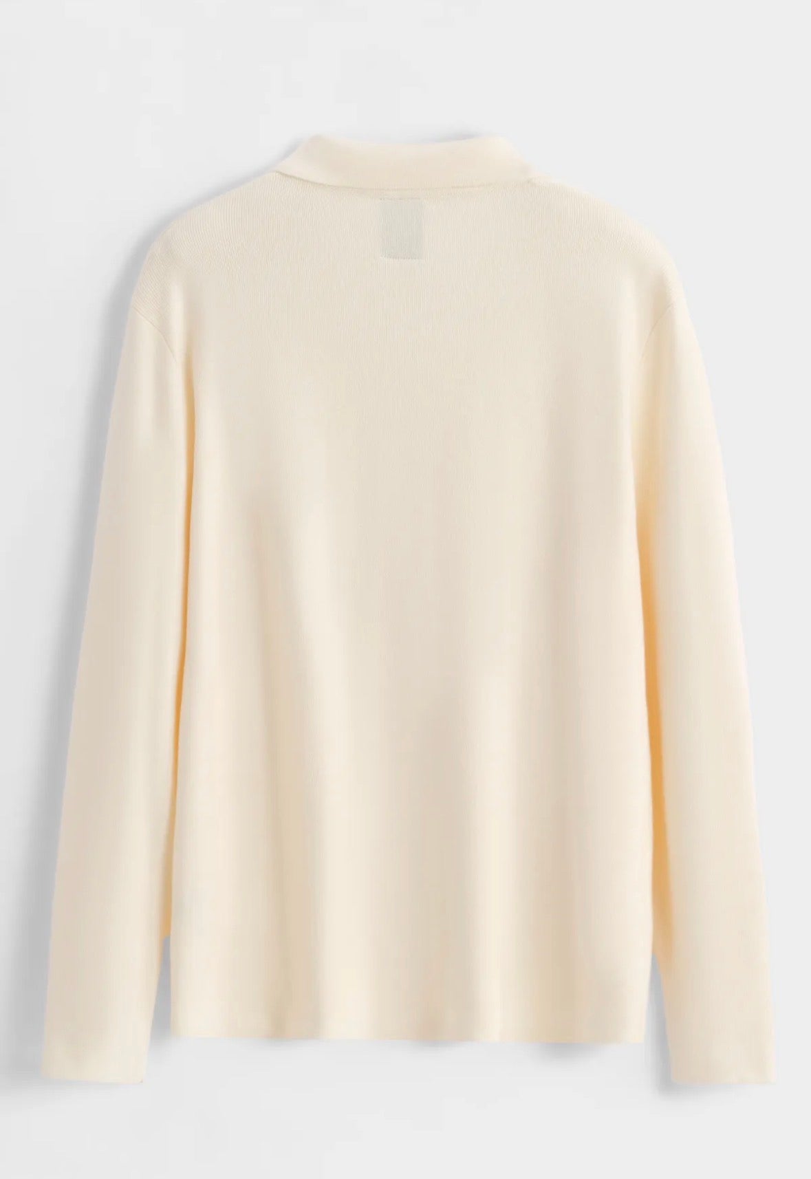 Pull col ouvert beige